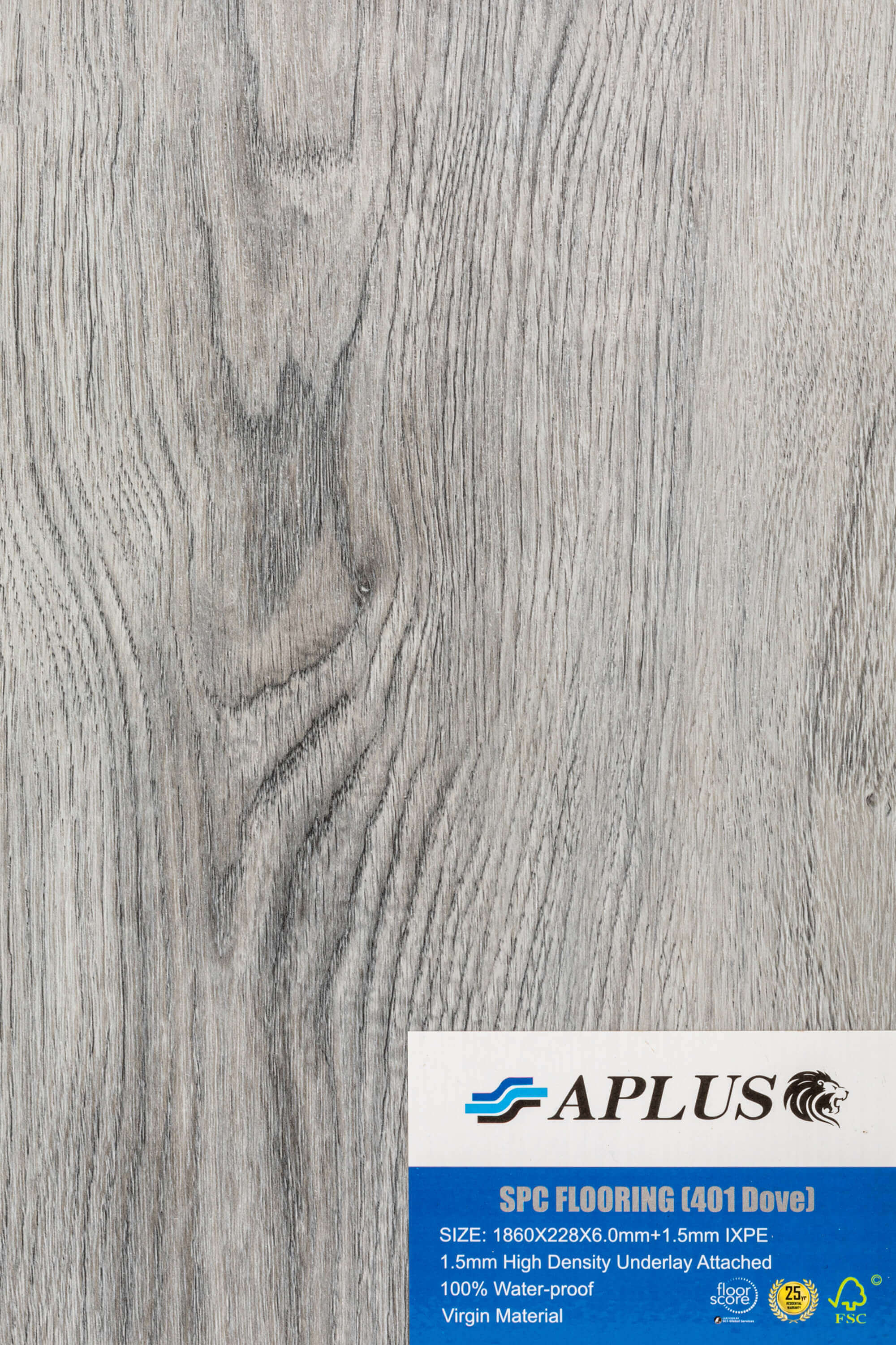 8mm 2.1205sqm Dove SPC Hybrid Flooring 401
